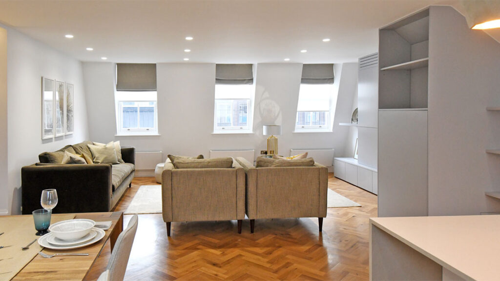 High-value interior project management in Albemarle Street, Mayfair. Luxury retail and residential coordination.