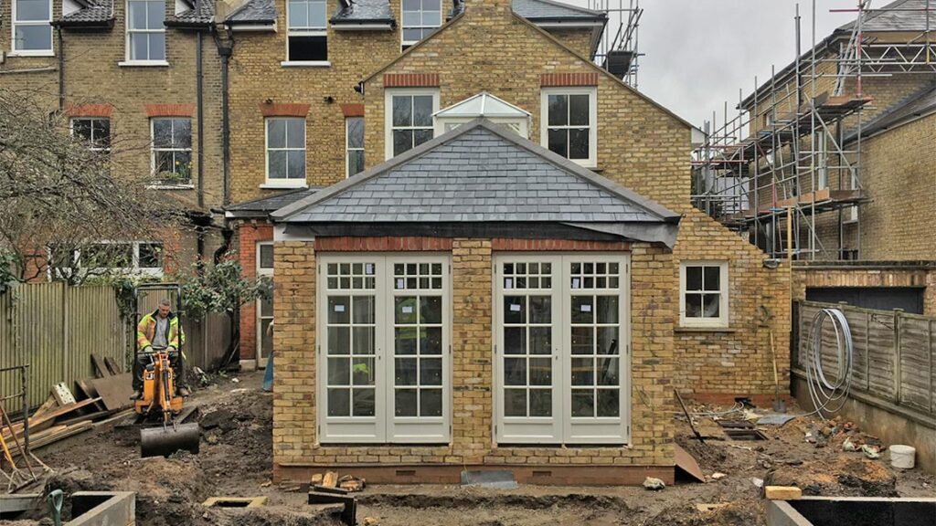 Large-scale structural project management and external envelope construction in Battersea, London.