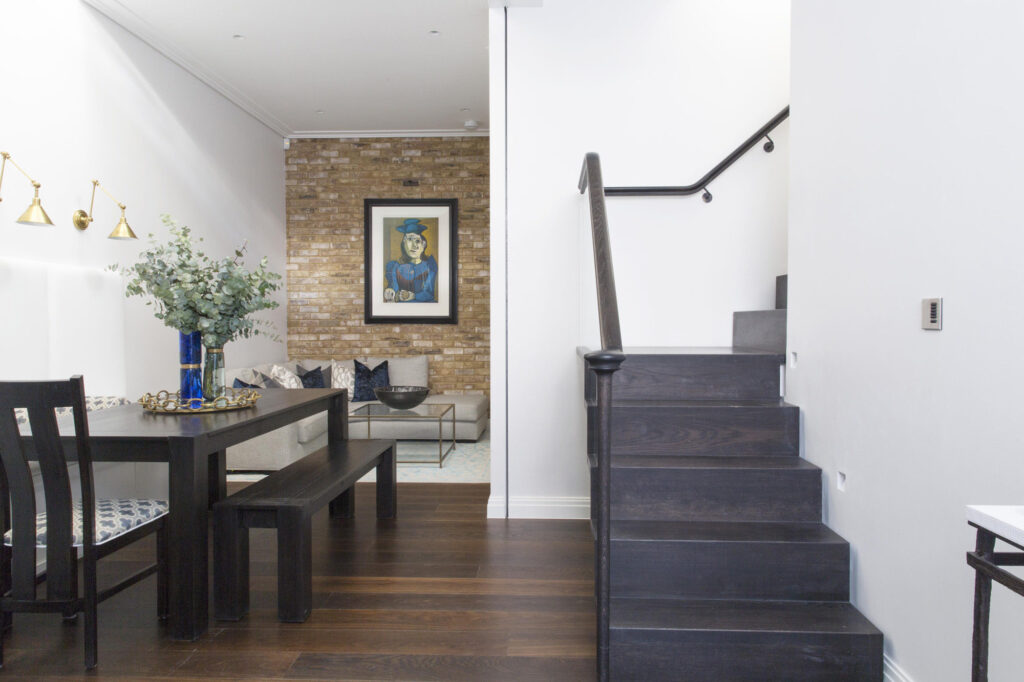London mews house construction management at Harley Place. High-specification external and internal delivery.